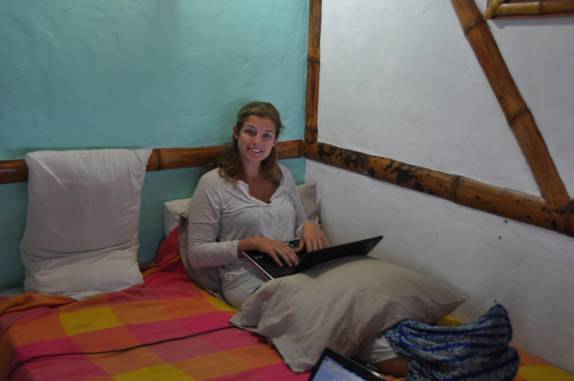 Trabalhando em Montañita, no Equador